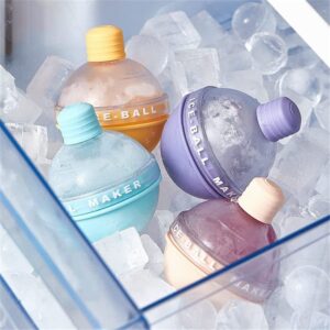 4PCS New Ball Shape Silicone Ice Mold Whiskey and Cocktail Ice Mold