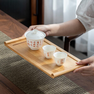 Bamboo Tray Rectangular Japanese Bamboo Wood Home Tea Tray