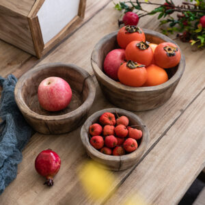 Creative Wooden Bowl Set