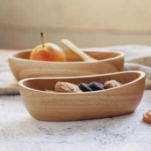 Japanese Rubber Wooden Oval Boat