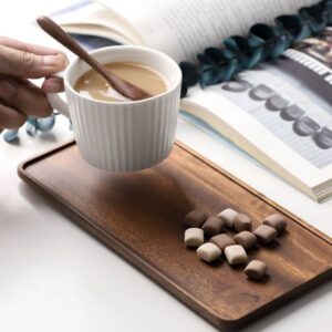 Natural Wooden Tray Rectangular Plate Fruit Snacks Food Storage Trays